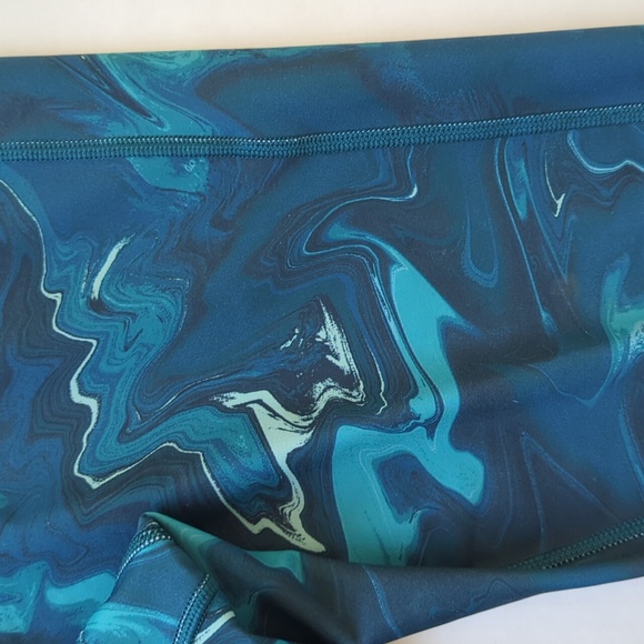 Tek Gear Ultra Stretch High-Waisted Side Pockets Leggings LARGE Green Blue - Picture 7 of 14